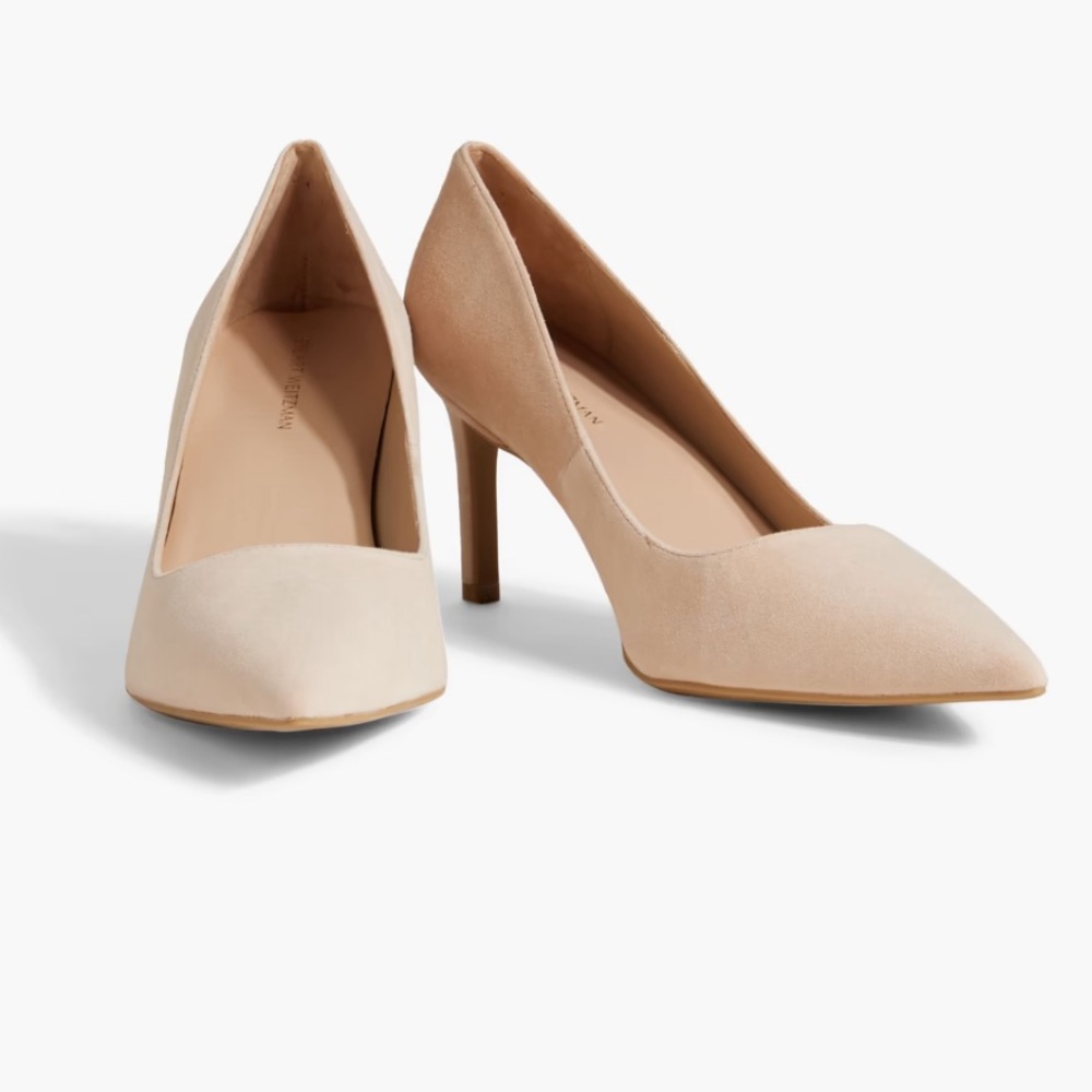 Brand New Stuart Weitzman 75 Suede Blush Heels